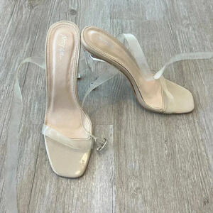 Womens Nasty Gal Clear Strappy Heels - 7